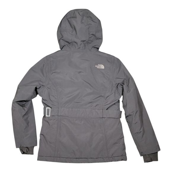 The North Face HyVent Coat‎ Belted Insulated Jacket Girl's Sz 10/12 Medium Black - Picture 3 of 15